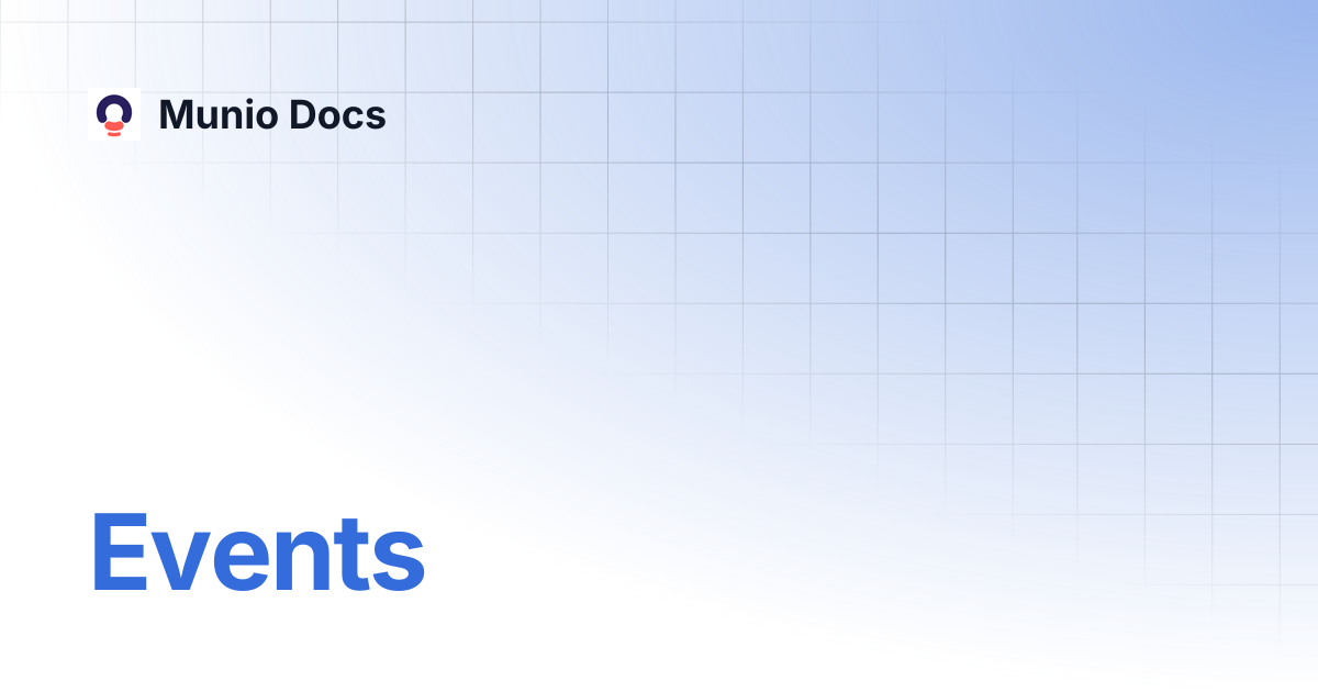 Events | Munio Docs