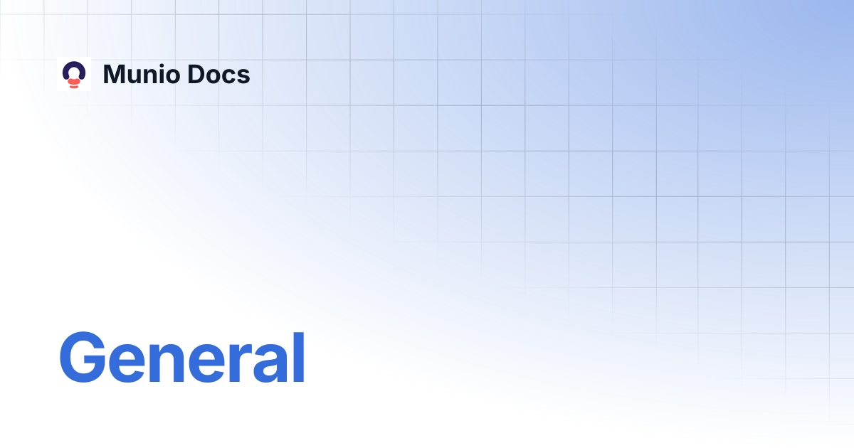 General | Munio Docs