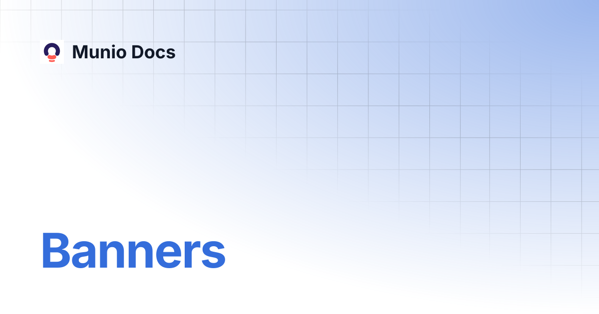 Banners | Munio Docs