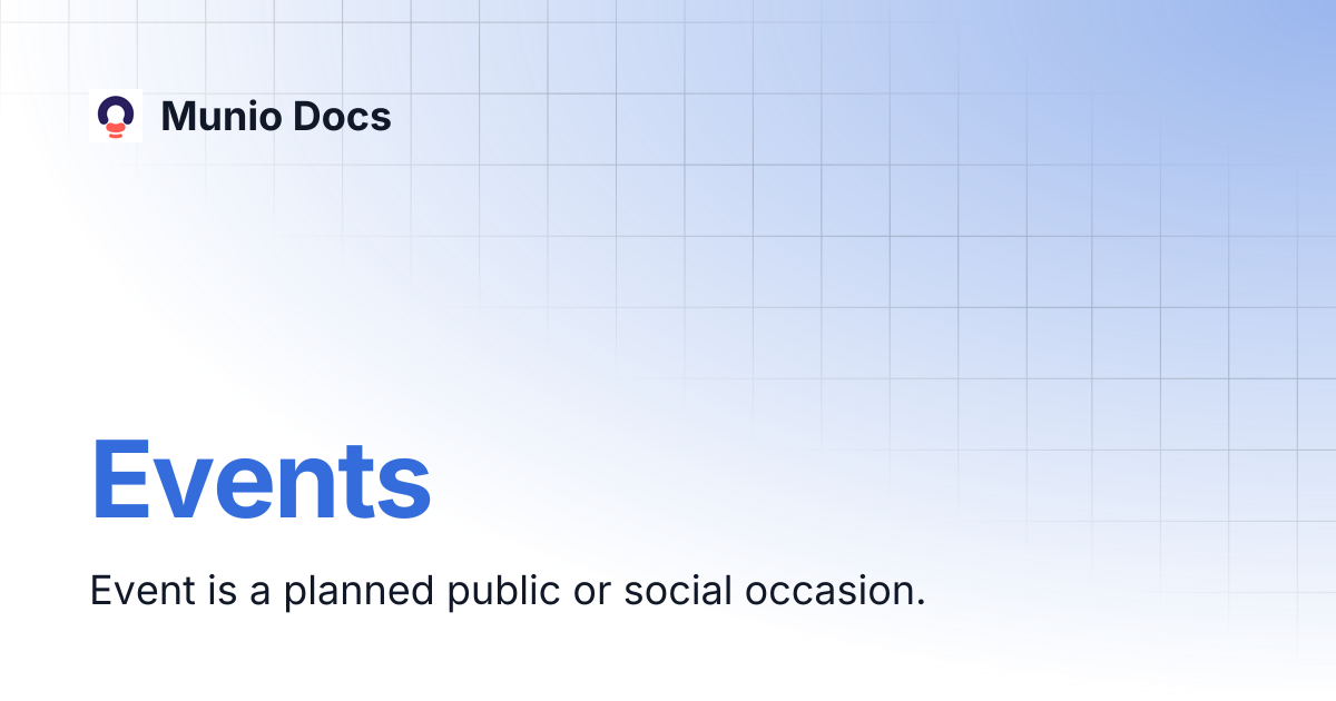 Events | Munio Docs