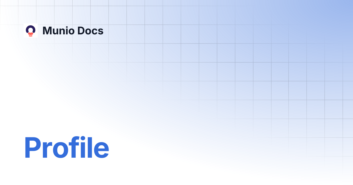 Profile | Munio Docs