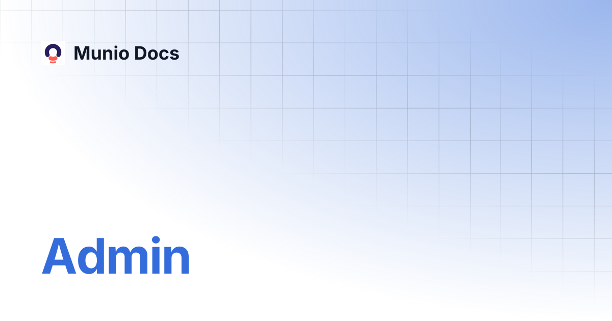Admin | Munio Docs
